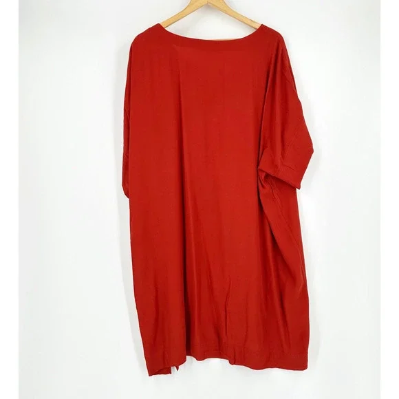 Madewell Womens Shift Dress 3X Drop Shoulder Beach Boho Minimalist Lagenlook - Picture 4 of 10
